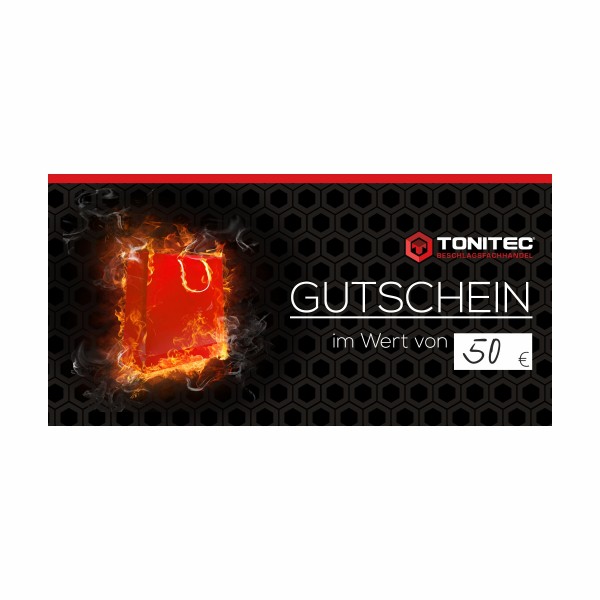 ToniTec Gutschein im Wert von 50 € als Geschenkidee