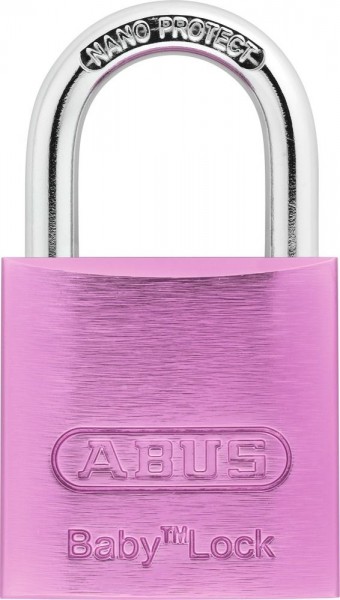 ABUS 645TI Vorhangschloss BabyLock Liebesschloss Babyschloss Rosa Hellblau