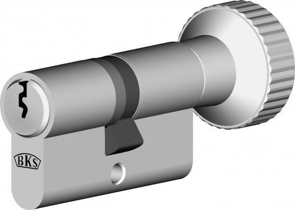 BKS Knaufzylinder 8806 BL 65 / 50 mm Knaufseite 50 mm ; mit 3 Schlüsseln
