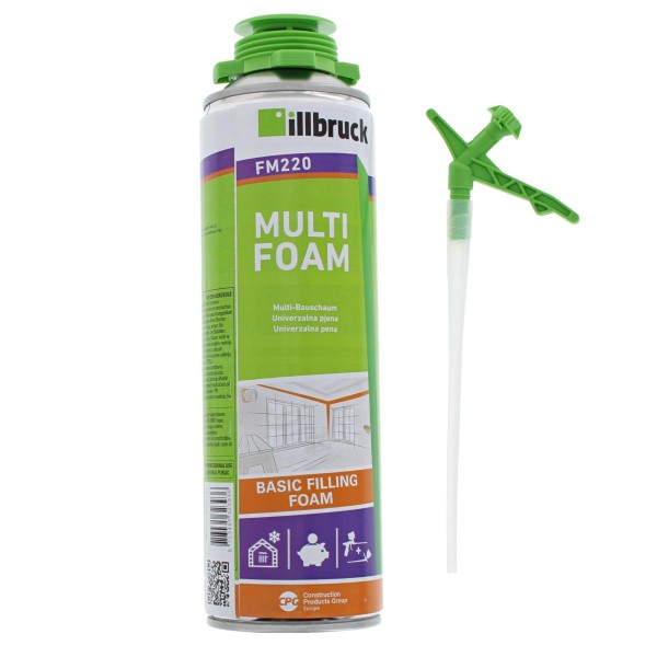 illbruck FM220 Fensterschaum PUR-Schaum Basic 500ml 1-komponentiger Polyurethanschaum (Ersatz für FM215)