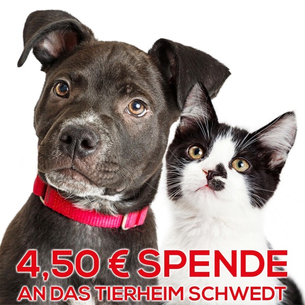 Wir unterstützen für Sie das Tierheim Schwedt/Oder mit 4,50€ - Vielen lieben DANK!