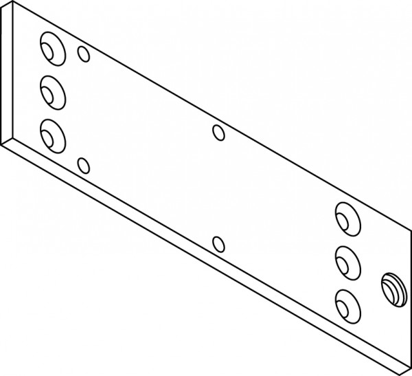 GEZE Montageplatte für TS 1500 V silberfarbig