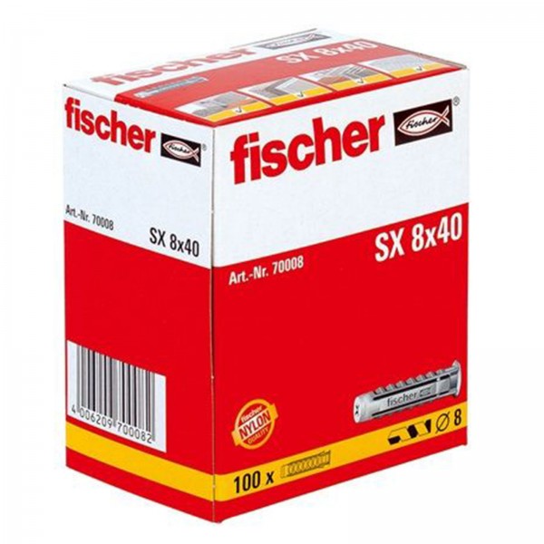 Fischer Nylon-Dübel SX8 - 100 Stück