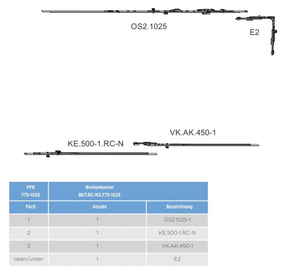 Winkhaus Breitenkarton RC-N3 FFB 775-1025 mm 5044241