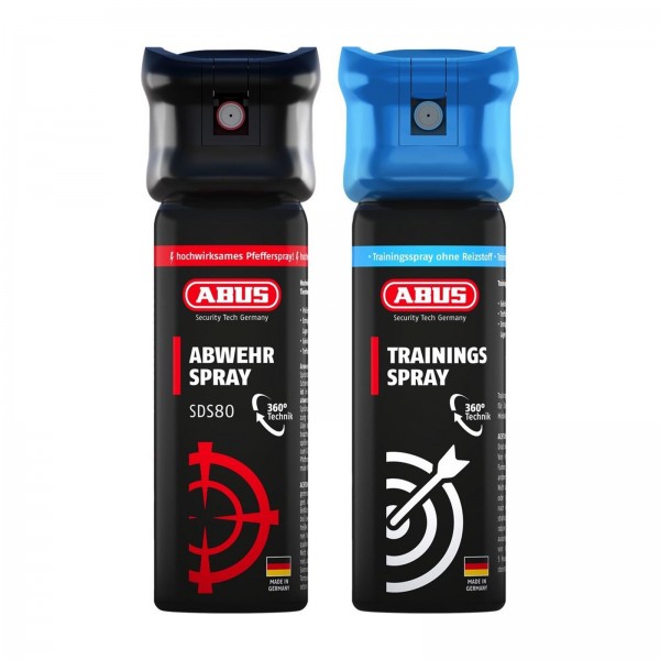 ABUS Abwehrspray Pfefferspray SDS80 inkl. Trainingsspray TwinPack B