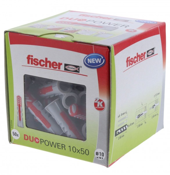 Fischer DUOPOWER Dübel 10x50 mm 50 Stück