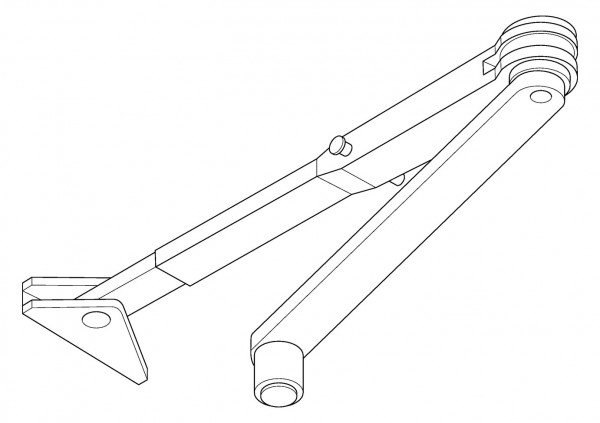 GEZE Feststellarm für TS 4000 TS 2000 Ein-Aus silber 102445 216235