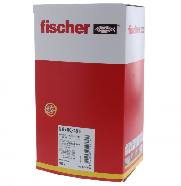 Fischer Nageldübel N 8x80/40 F 100 Stück